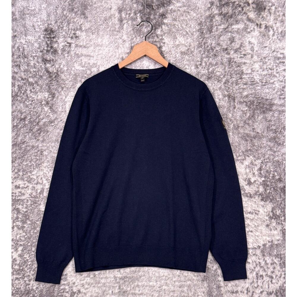 Belstaff Sweater Medium Mens Silk Blend Crew Neck Long Sleeve Pullover